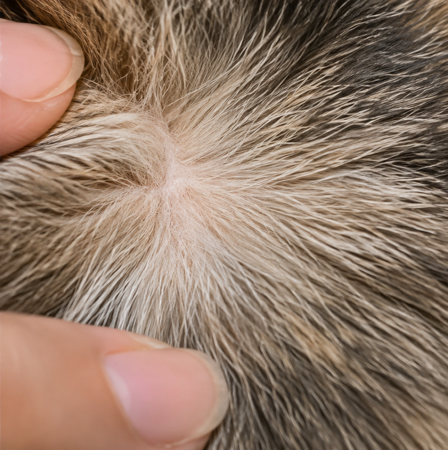 Illustrative after view of pet without visible fleas